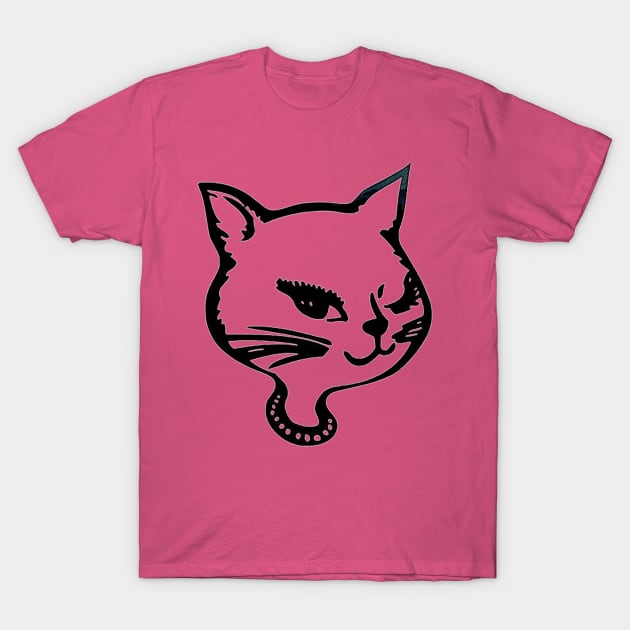 Retro Winking Cat T-Shirt by Pop Fan Shop